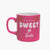 Barbie Sweet Logolu Pembe Seramik Kahve Kupası